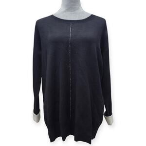VINCE Wool Blend Black Sweater Long Sleeve Gray Black Size Small